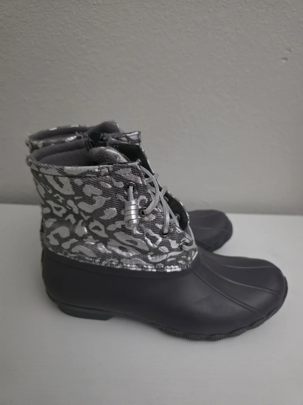 Sperry Saltwater Grey Waterproof Duck Boots - Women